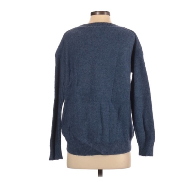Magaschoni | Wool Blend Blue Sweater Long Sleeve Men’s Crewneck Small - Picture 2 of 6